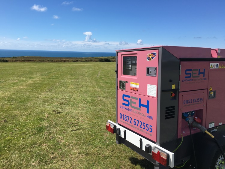 Generator on trailer in field